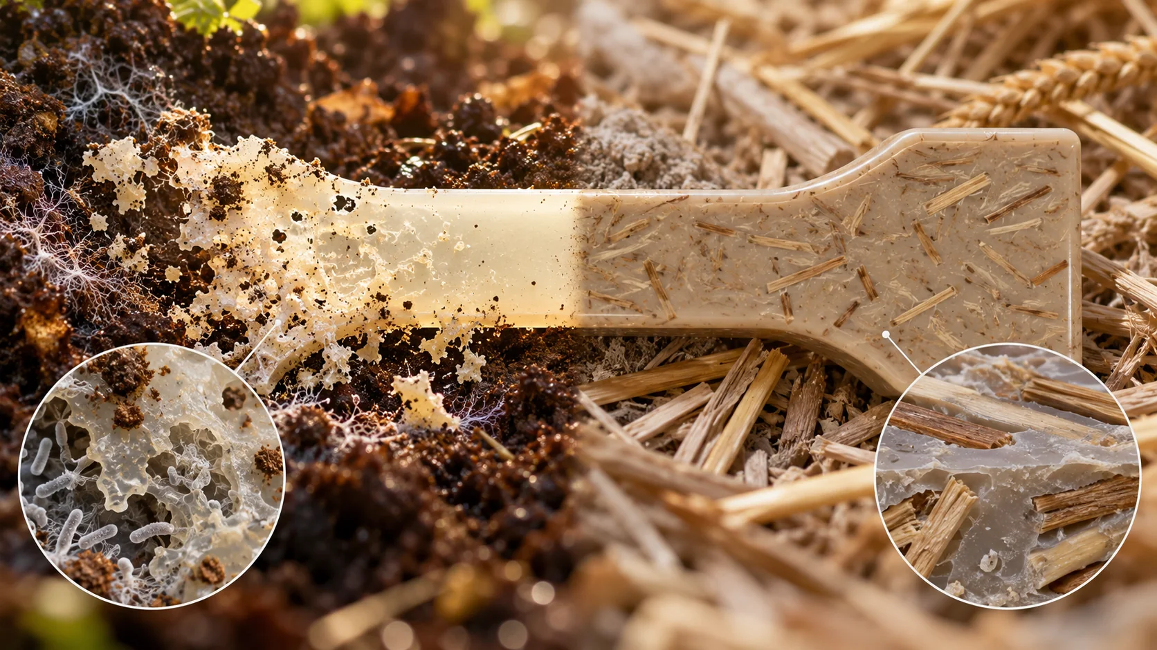 Scientific comparison of composting PLA and persistent plant-fiber-filled PP