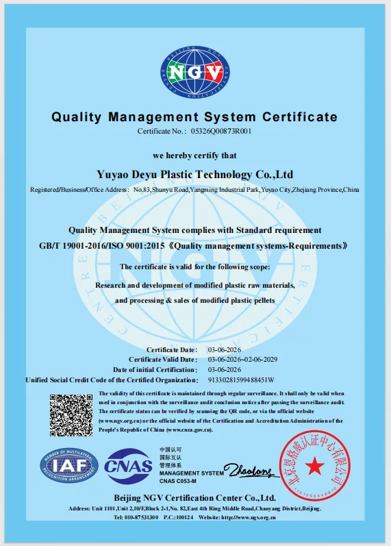 wooyopet ISO 9001 quality management system certificate